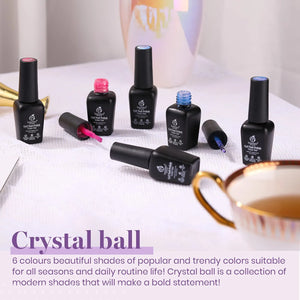 Color-Changing Crystal Ball | 6 Colors Gel Polish Set