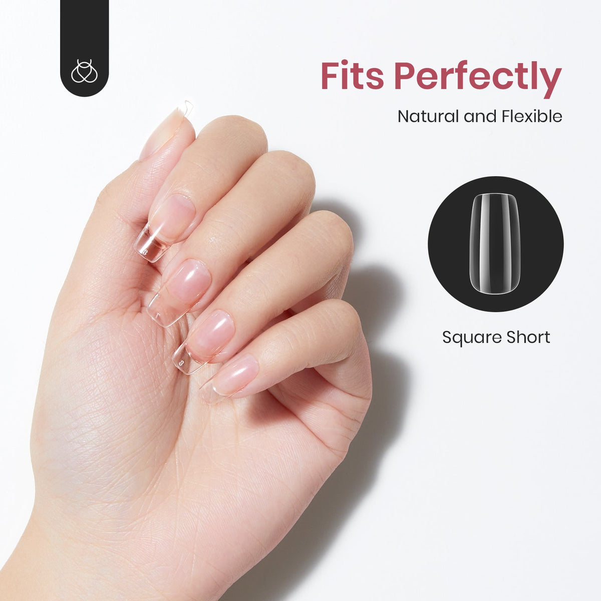 Beetles Gel x Nail Tips Preshaped Clear False Nails Short Long Medium