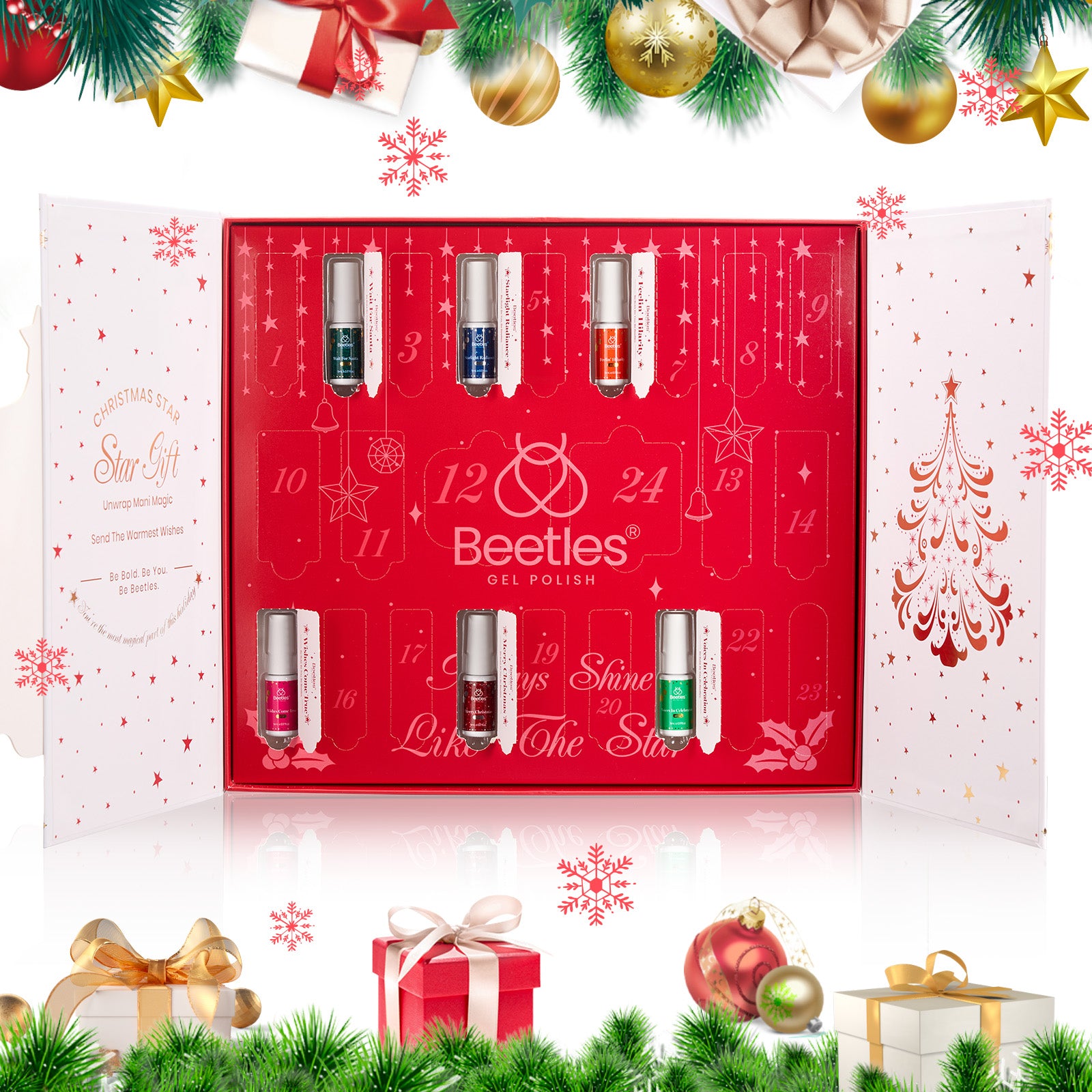 2023 Beetles Advent Calendar - Gel Nail Polish Christmas Gift Box (Exclusive Edition ,Limited Stock)
