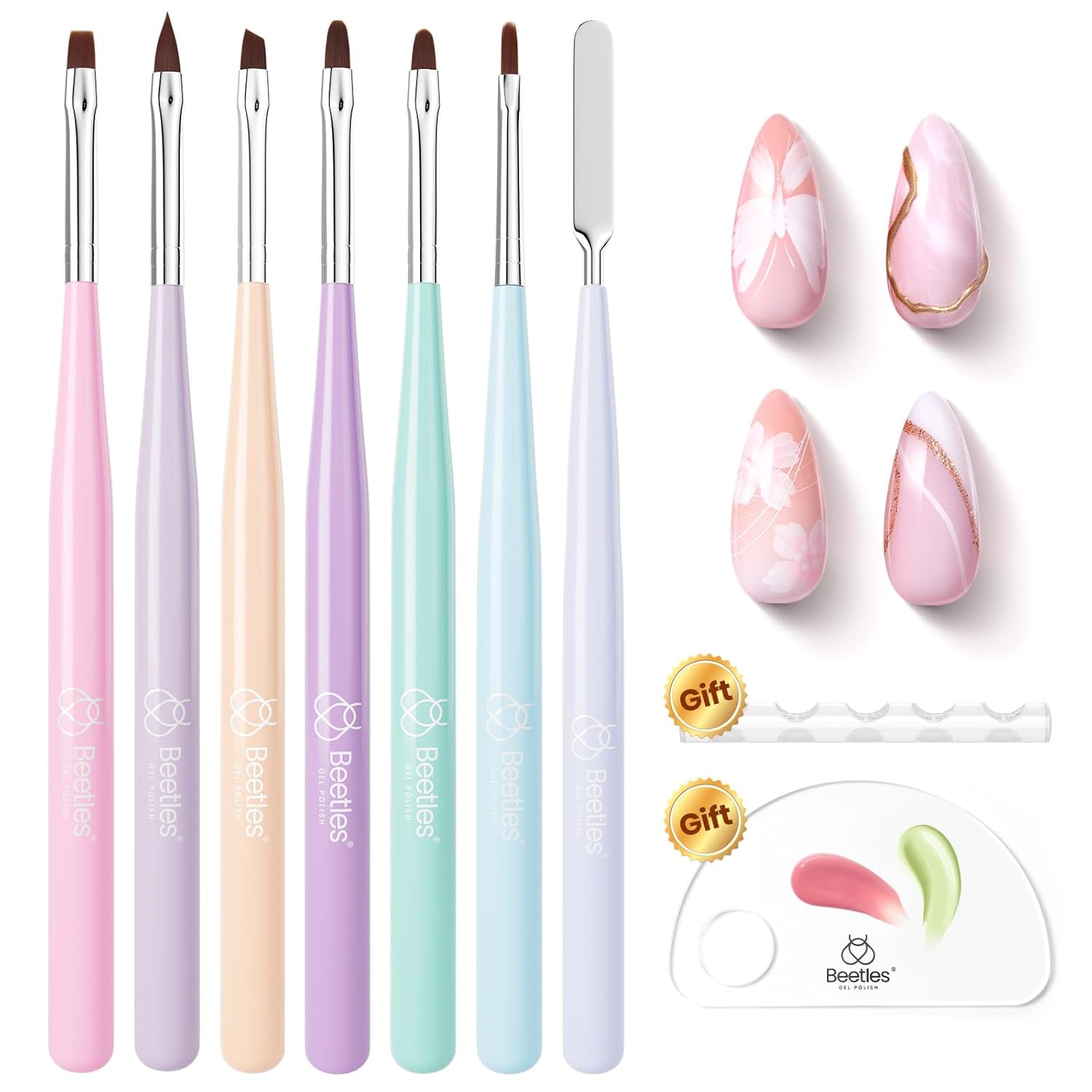 7 Pcs Gel Nail Art Brushes Set