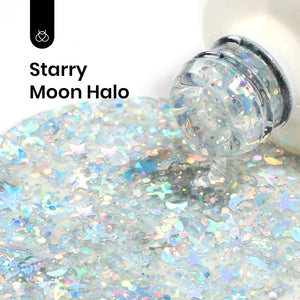 Stars Moon | Beetles 2 In 1 Silver Glitter Top Coat 15ML