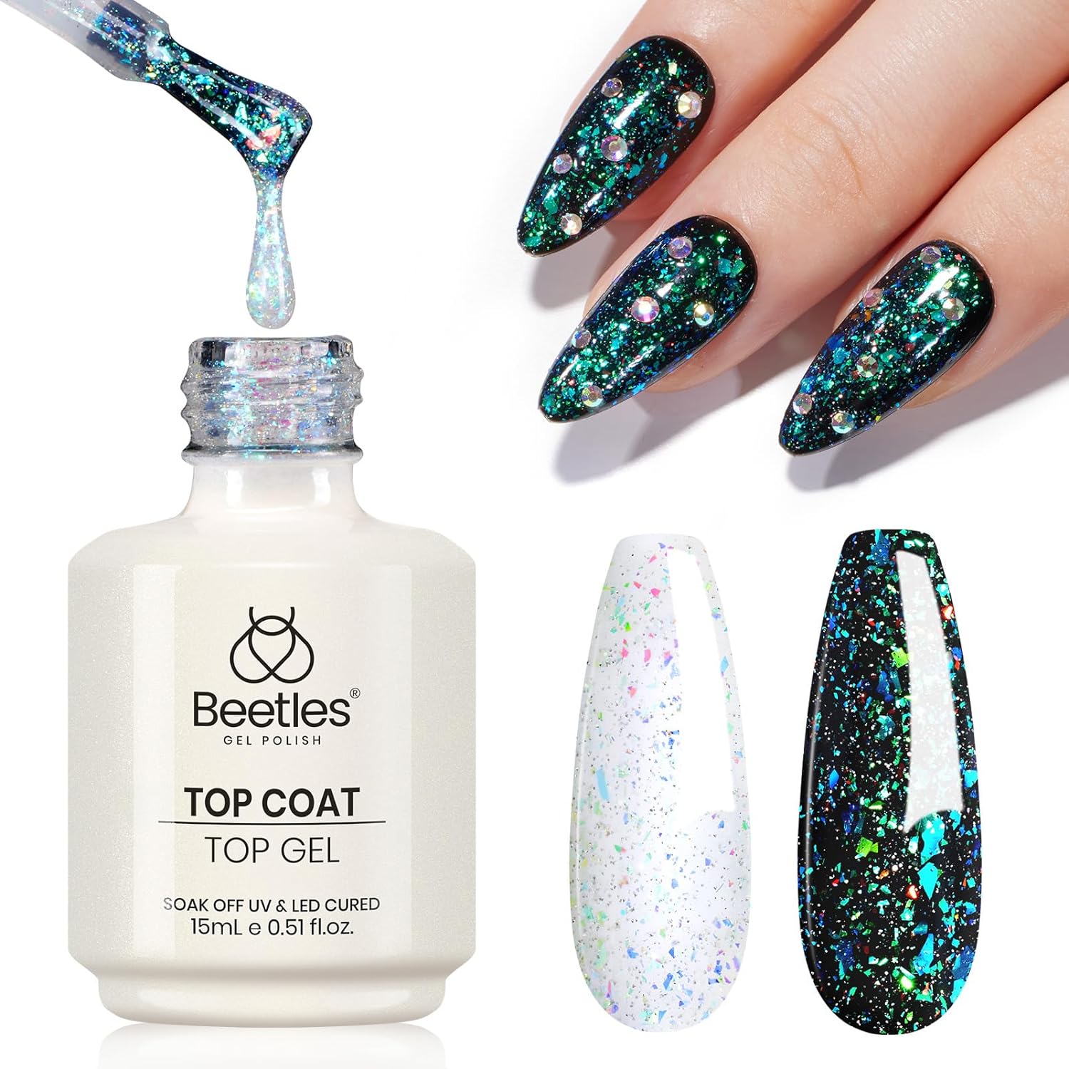 Galaxy Flakes Reflective Glitter Top Coat