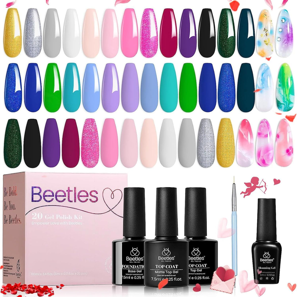 Light-years Away - 20 Gel Colors Set with Blooming Gel Top and Base Co ...