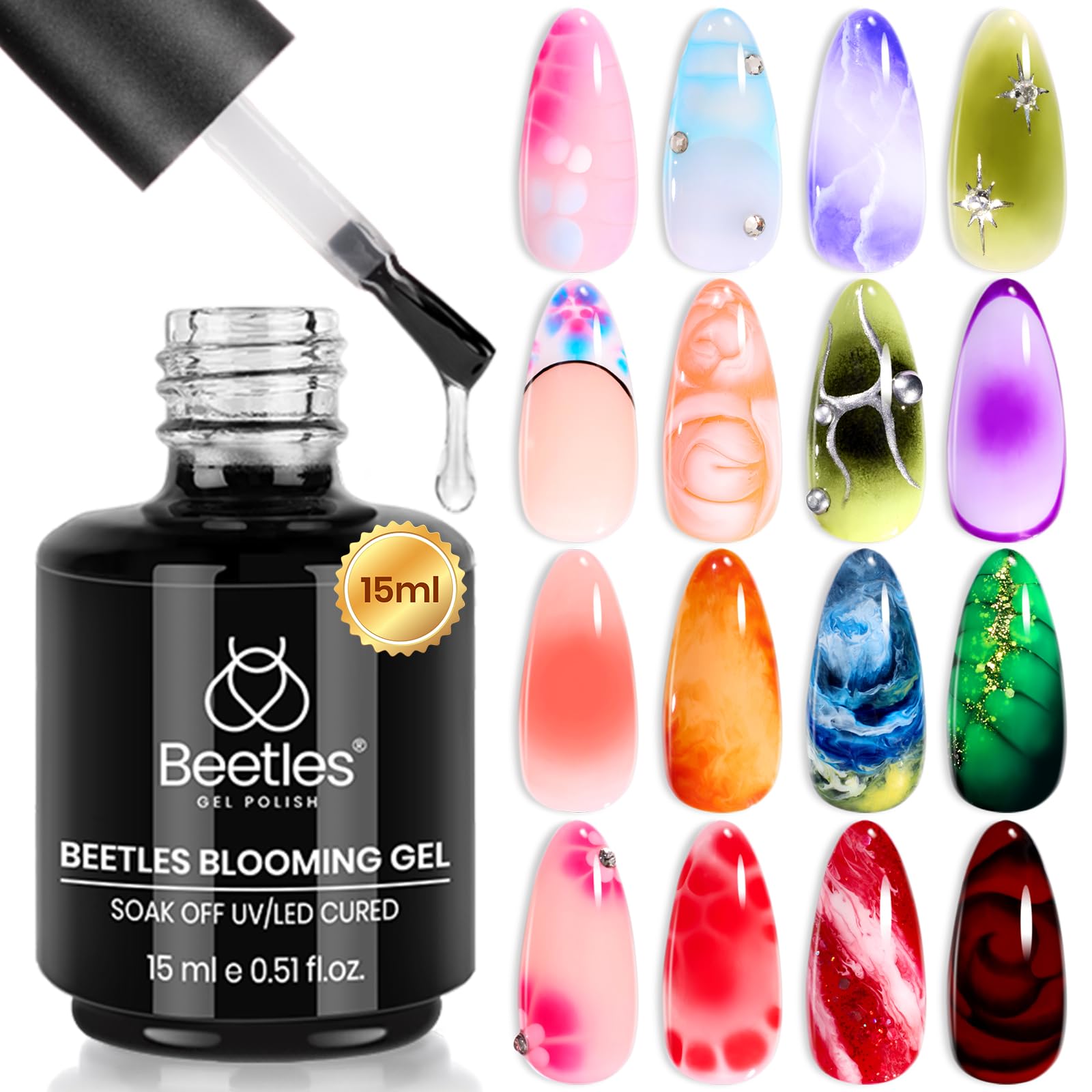 Blooming Gel Clear UV LED Nail Art Gel Polish Aura Nails