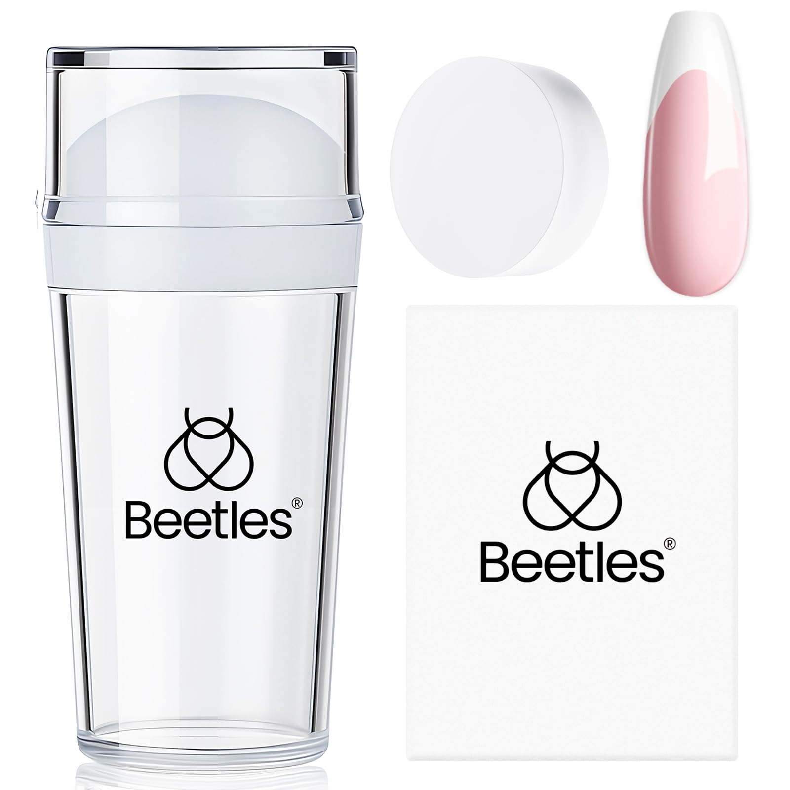 Nail Stamp 3Pcs Silicone French Tip Nail Stamp Kit