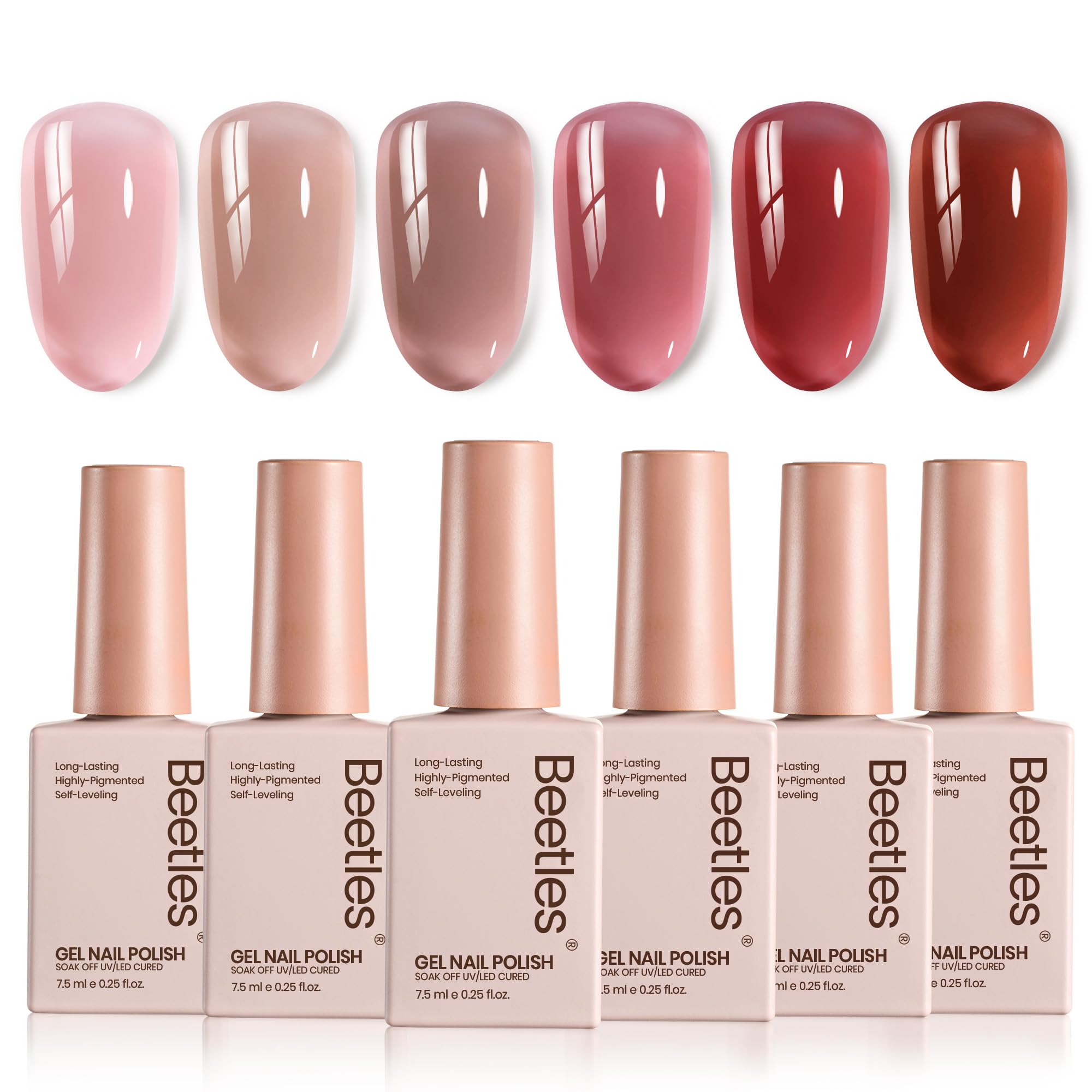 Gel Nail Polish Juicy Shine Nails 6 Colors Jelly Set Autumn Winter Nails