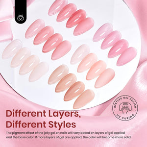 Beetles Gel Nail Polish - 6 Colours Summer Nails Jelly Gel Nail Polish Kit