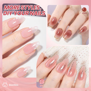 Beetles Gel Nail Polish Juicy Shine Nails  - 6 Colors Jelly Set Summer Nails