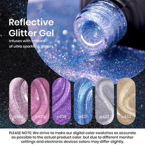 Midnight Sparkling Nails  | 6 Colors Gel Polish Set
