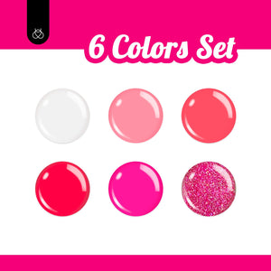 Pink Flamingo |  6 Colors Gel Polish Set