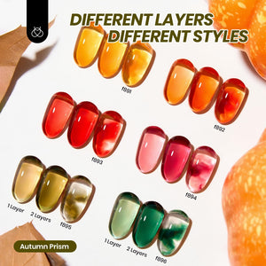 Beetles Gel Polish Long Lasting Sheer Glow Nails  - 6 Colors Nail Set