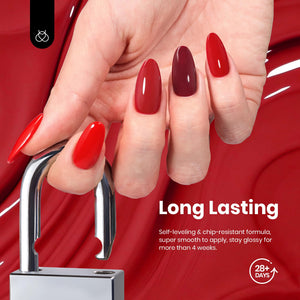 Beetles Gel Polish Bloody Red -15ML 6 Colors Shimmer Burgundy Gel Polish Kit