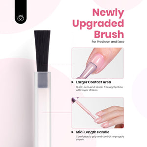 Beetles Jelly Gel Nail Polish Set - Summer Nails 6 Colors 15ML Full Size Hema Free Nude Pink Brown Milky White