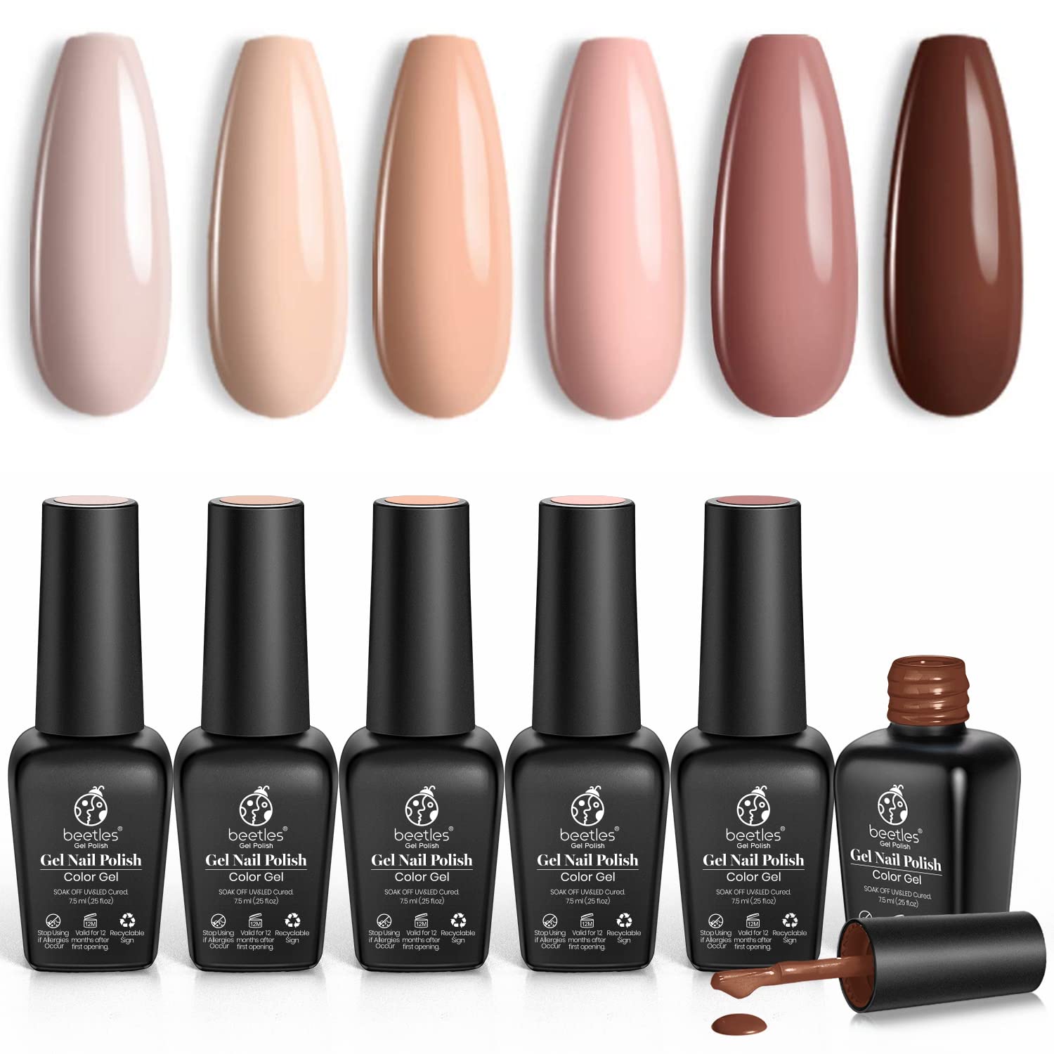 Skin Tones 6 Colors Gel Polish Set