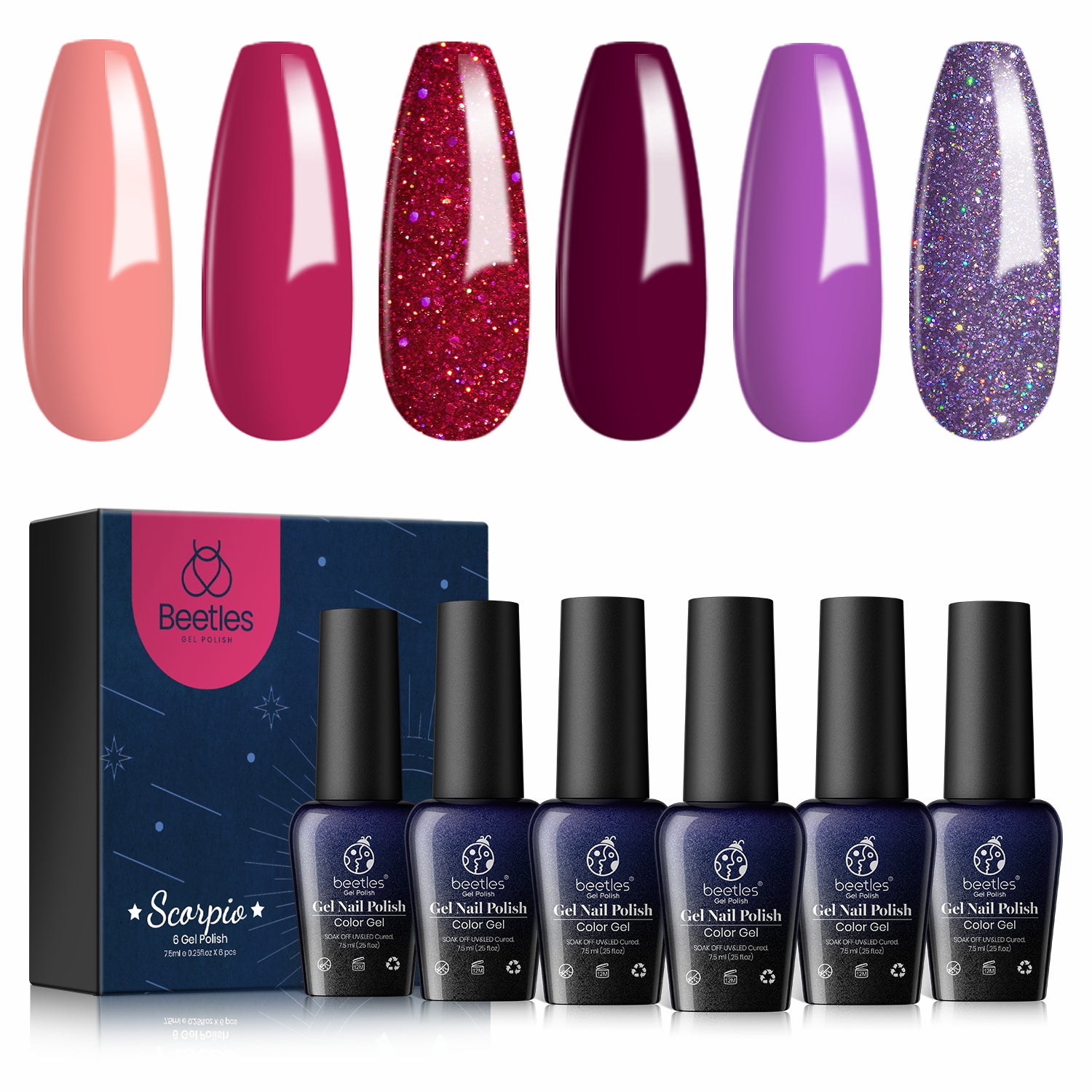 MI FASHION Platinum Collection 12 ml each Set of 4 Glitter High Shine Long  Lasting Nail Polish Colors at Your Fingertips Golden Gold, Pink, Silver,  Red (Pack of 4) : Amazon.in: Beauty