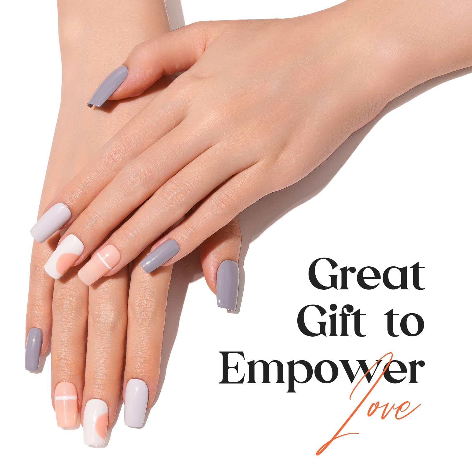 All-in-one Nail Starter Kit Gel Manicure Gift Box with 6 Shades#092