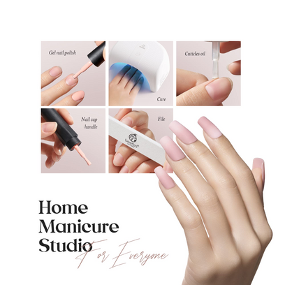 All-in-one Nail Starter Kit Gel Manicure Gift Box with 6 Shades#091