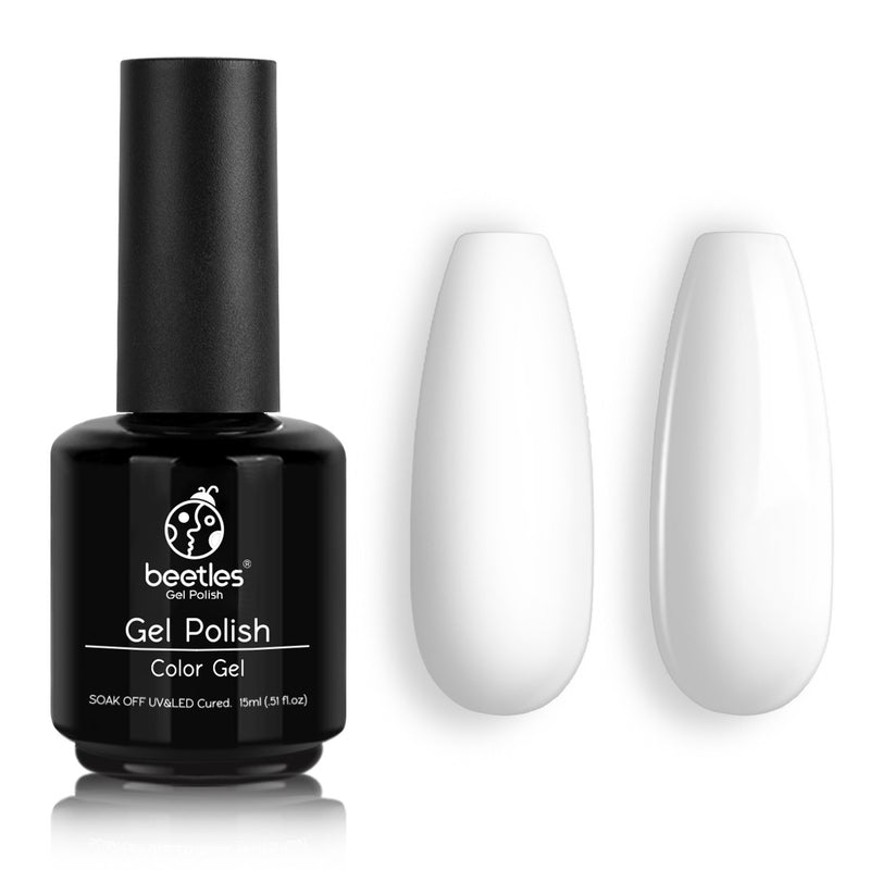 Beetles Gel Nail Polish - 15ml Marilyn White Color UV/LED Soak Off Gel Polish Nail Art