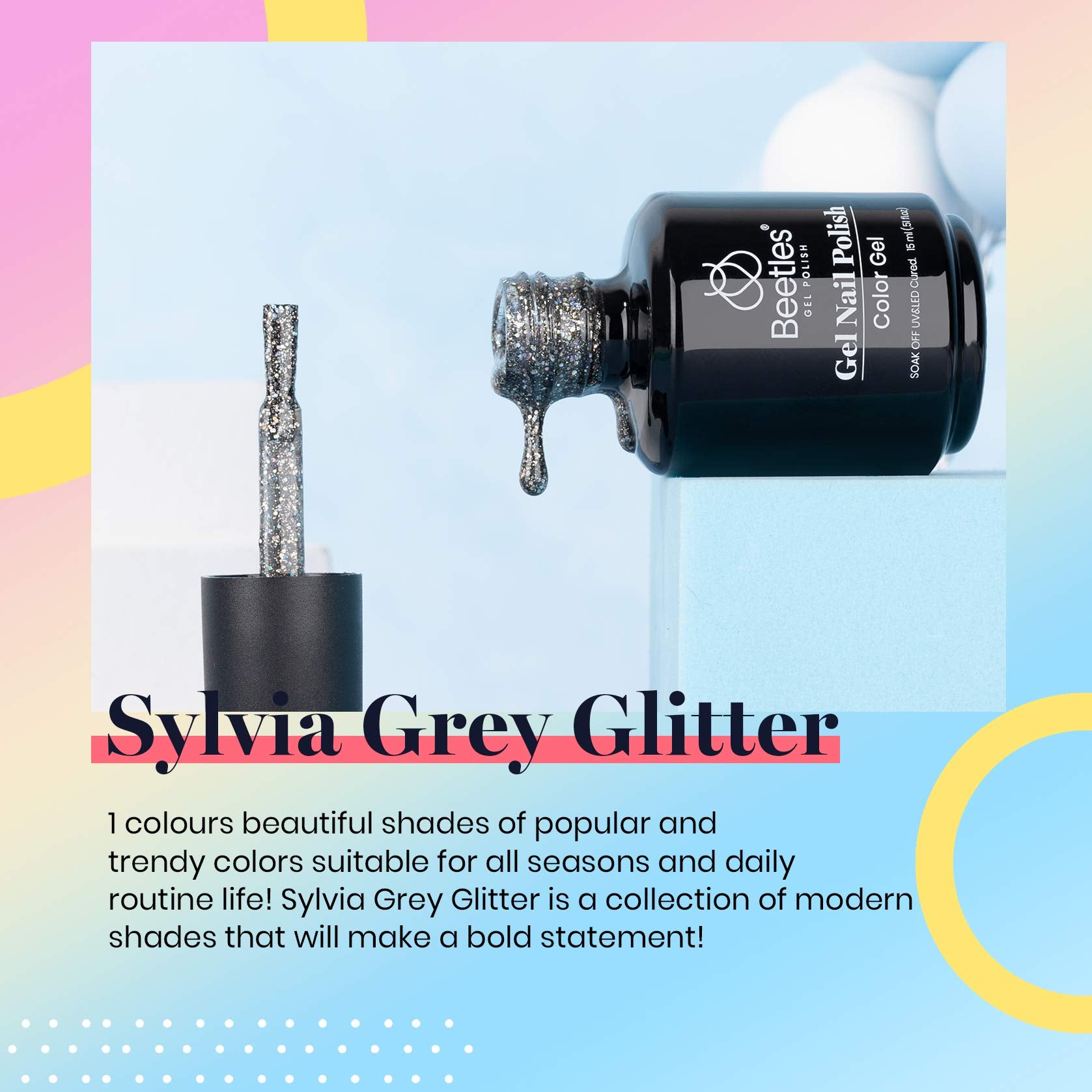 Sylvia Grey Glitter