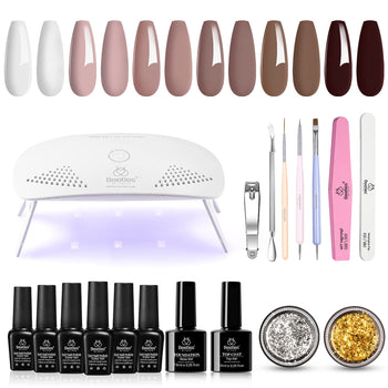 All-in-one Nail Manicure Portable Starter Kit with 6 Color Gel #068