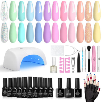 Sweet Smoothie, All-in-one Nail Manicure Starter Kit with 12 Color Gel #113
