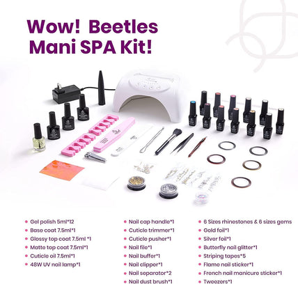 All-in-one Nail Manicure Starter Kit with 12 Color Gel #021